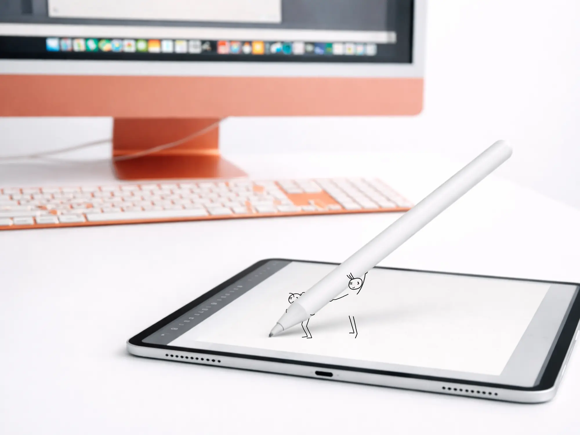 Strichfiguren mit iPad Stift